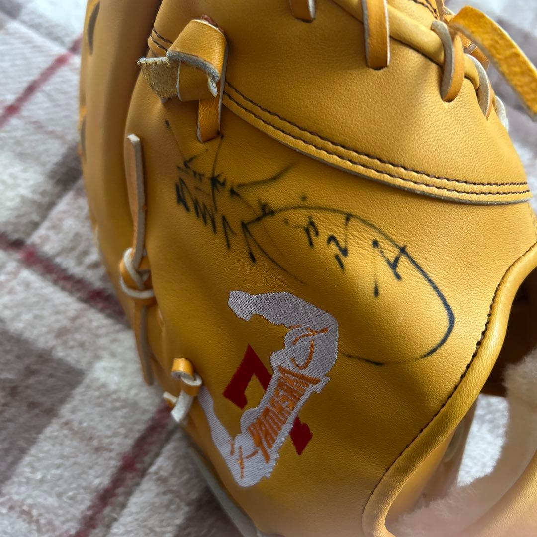 Mizuno Pro 硬式グローブ イエロー 楽天イーグルス山崎武志選手グラブ