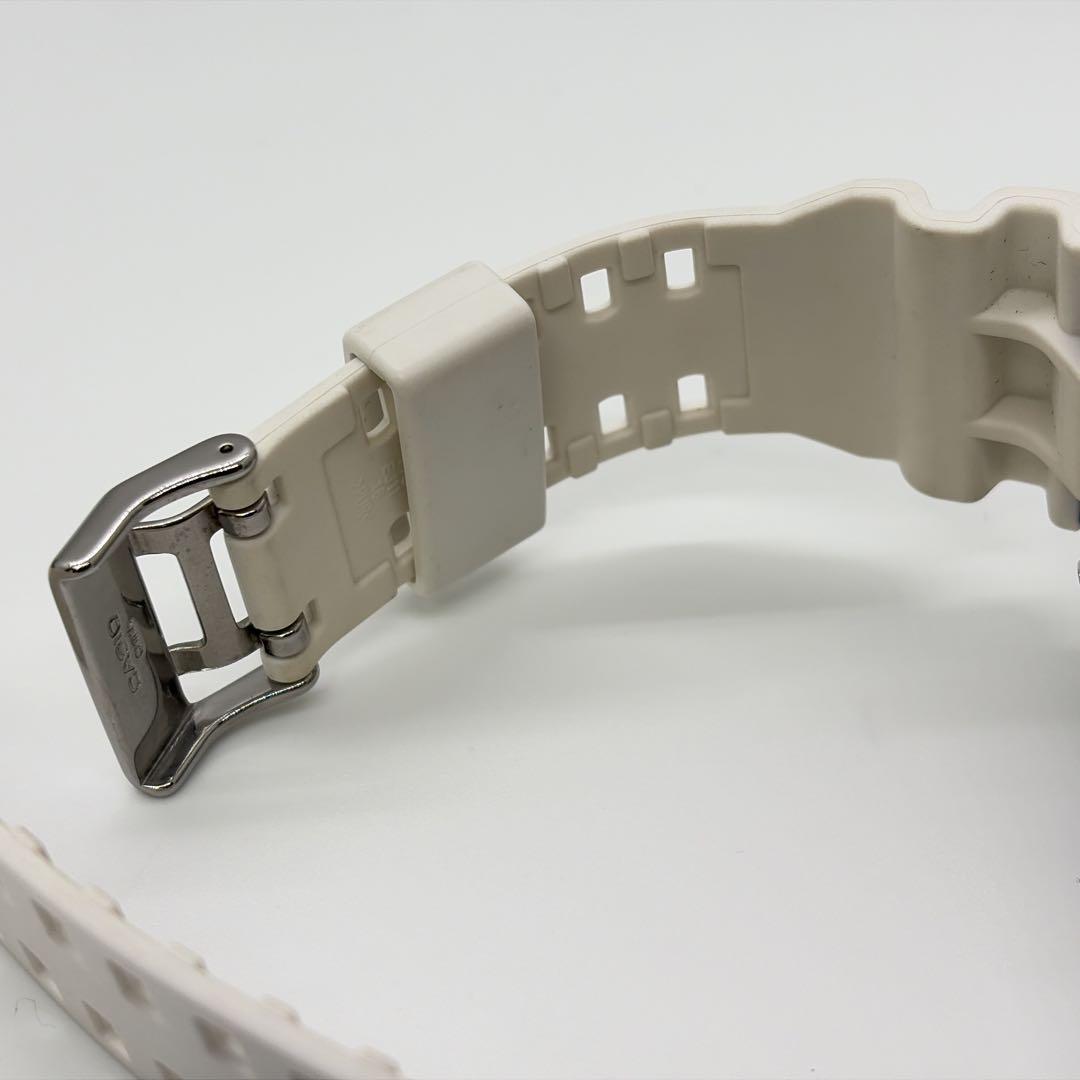 【稼働品】カシオ Gショック 電波ソーラー メンズ腕時計 クロノグラフ ホワイト