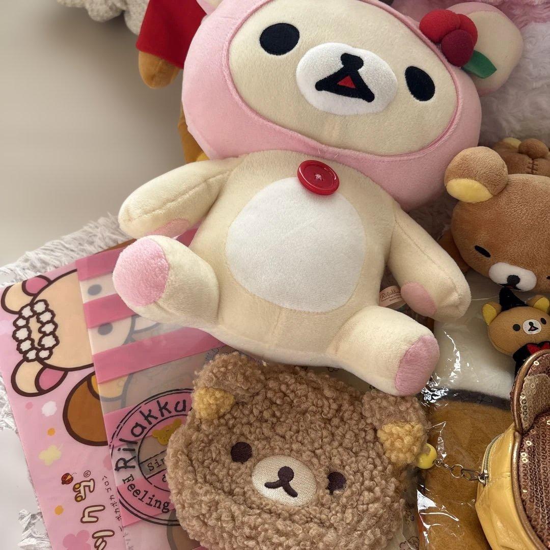 リラックマぬいぐるみ　ブランケット　ナフキン　クリアファイル　レトロ　まとめ売り