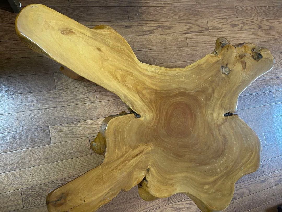 天然木一枚板 脚付き 座卓 センターテーブル 花台