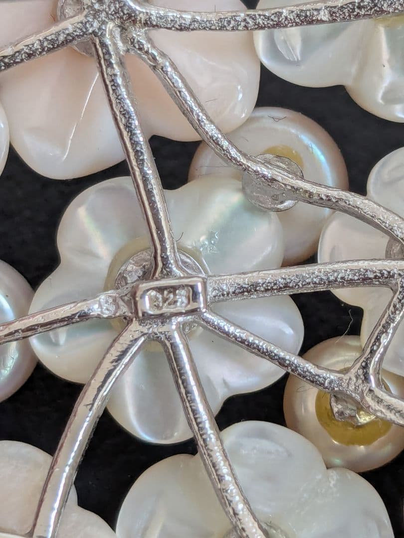 K*G様 本真珠　パールブローチ　大振りサイズ　925刻印