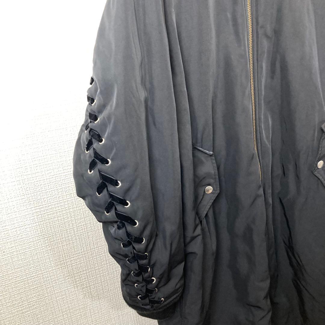 367【美品】 G.V.G.V レースアップ MA-1 ロングコート リボン