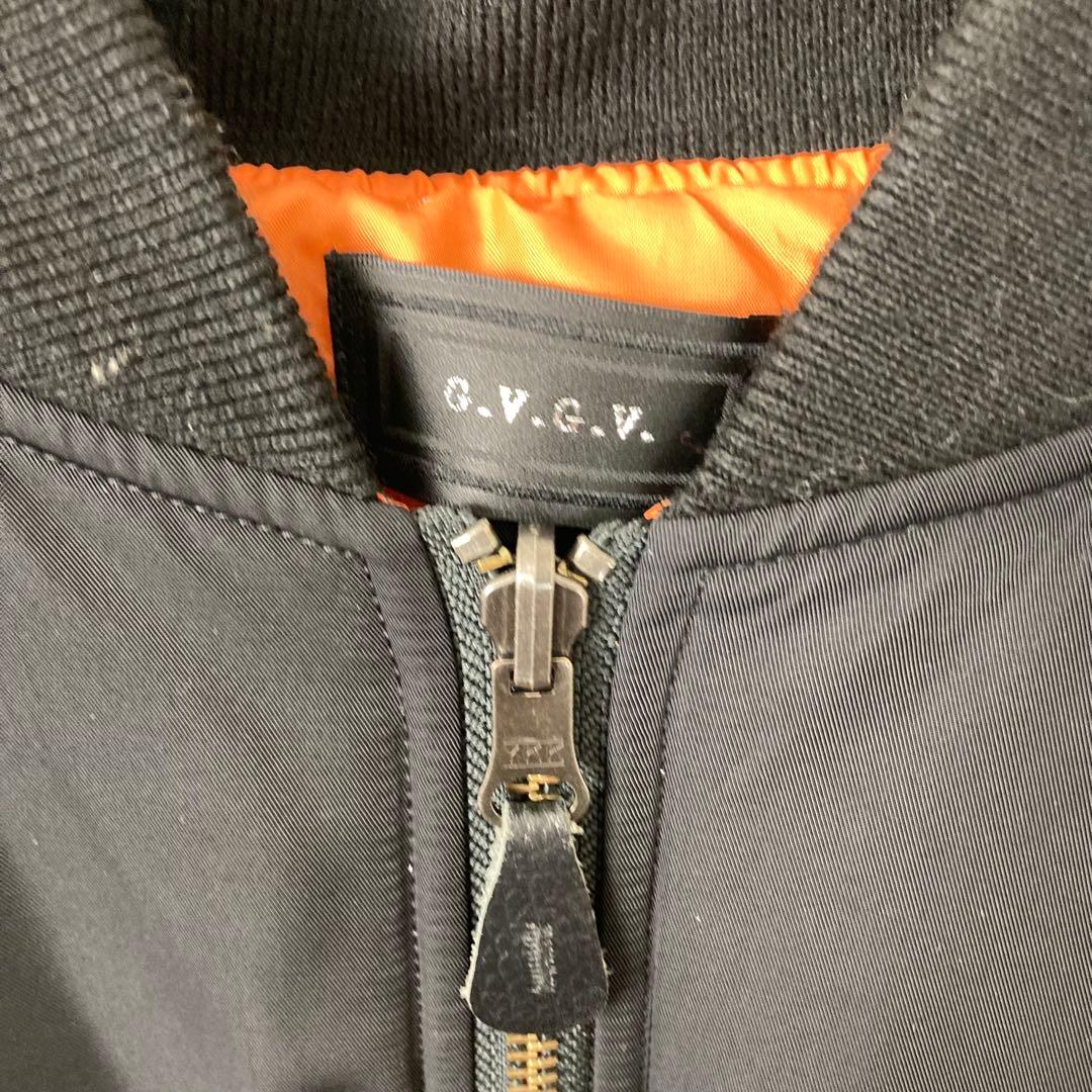 367【美品】 G.V.G.V レースアップ MA-1 ロングコート リボン