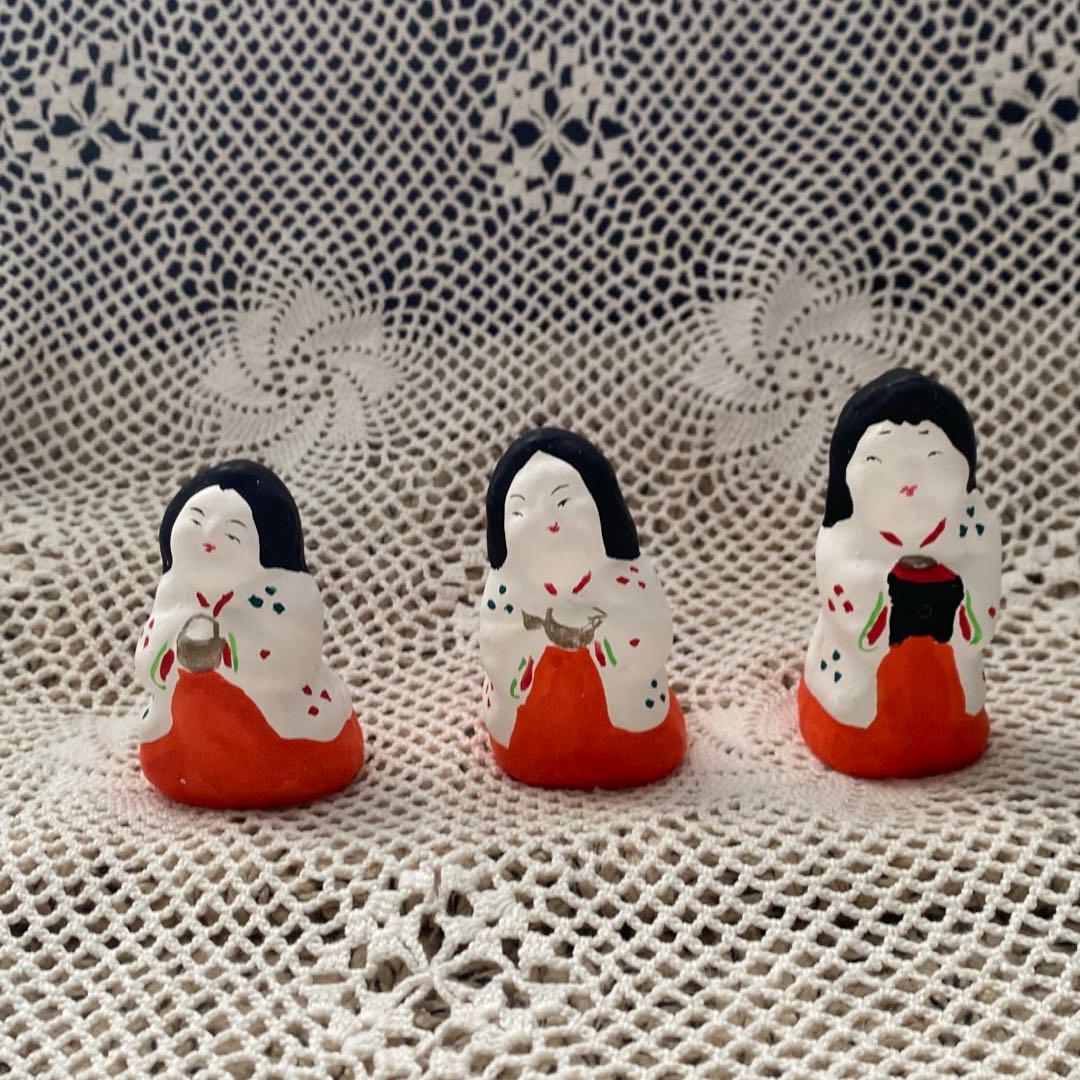 れんべい人形 れんべえ人形 北条土人形 三人官女 五人囃子