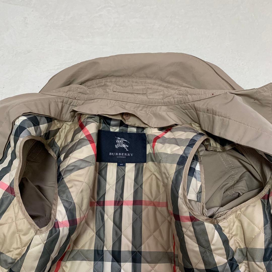 バーバリーロンドン　3way ライナー付き　コート　メガチェック　カーキ　フード
