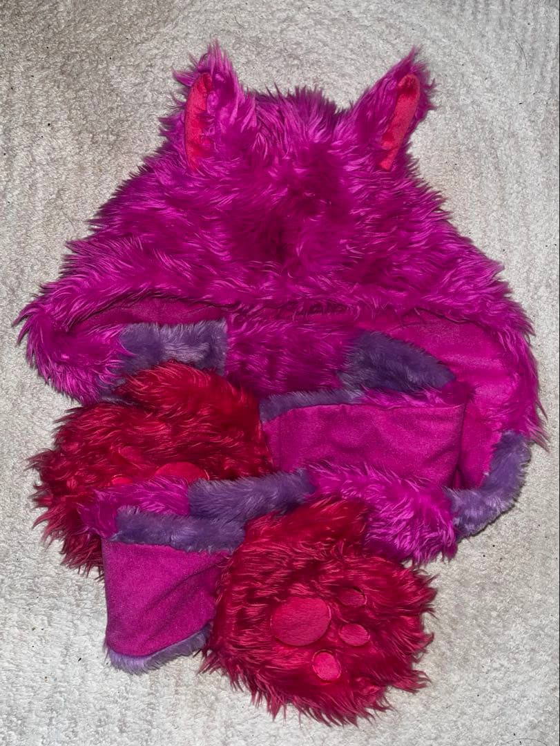 チシャ猫ファンキャップ マフラー＆ミニーリボンカチューシャピンク