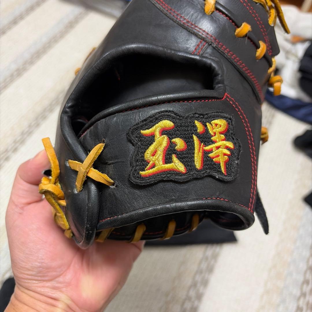 「玉澤 TAMAZAWA 硬式 ファーストミット 右投げ 黒 型良好 即戦力」