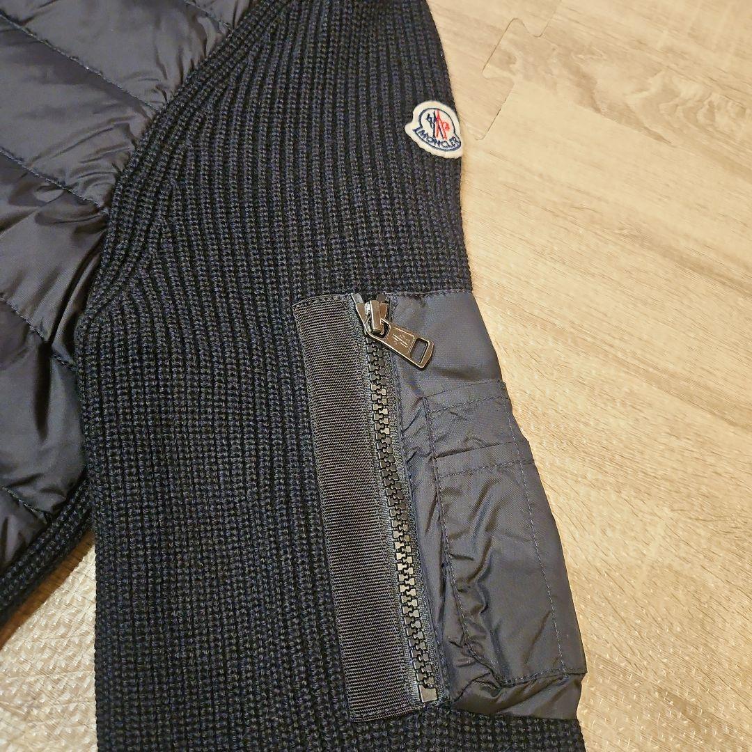 テロン⭐MONCLER ブラックダウンニット　 フード付き