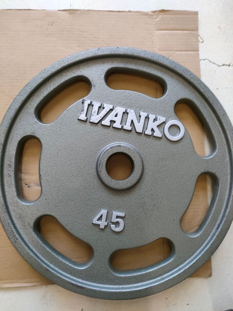 7/0603m02 IVANKO 45ポンド ダンベルプレート　2枚