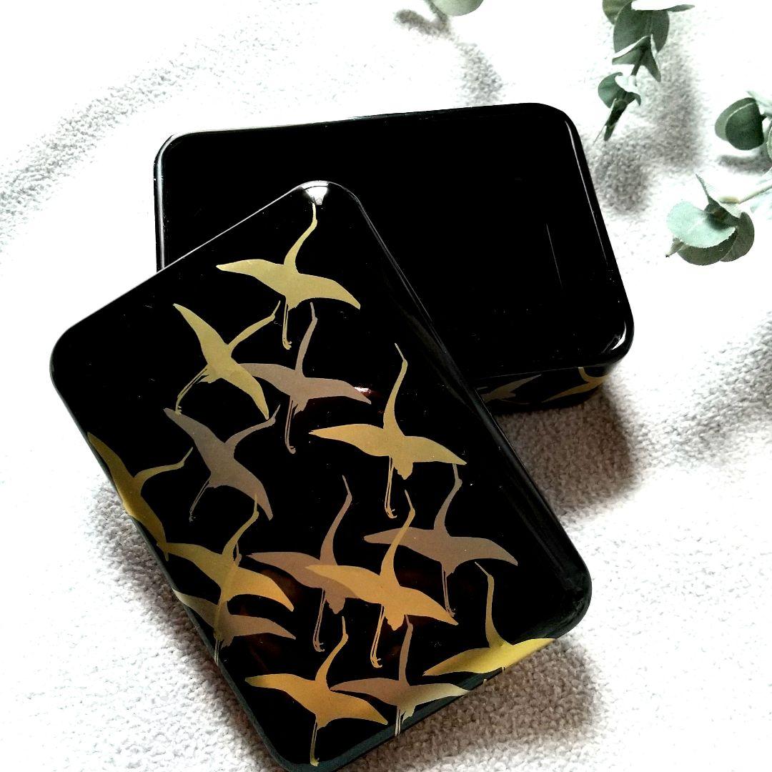 【新品】名刺箱　宮内庁御用達 漆器 山田平安堂　翔鶴　小物入れ