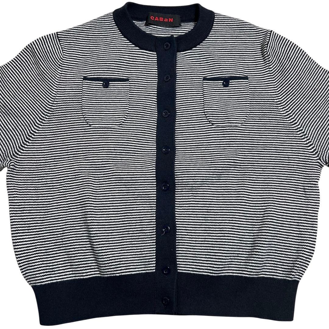【CABaN】コットンカシミヤ クルーネックカーディガン XS
