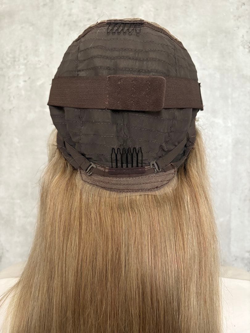 【美品】中古｜人毛100％フルウィッグ｜アッシュブロンド