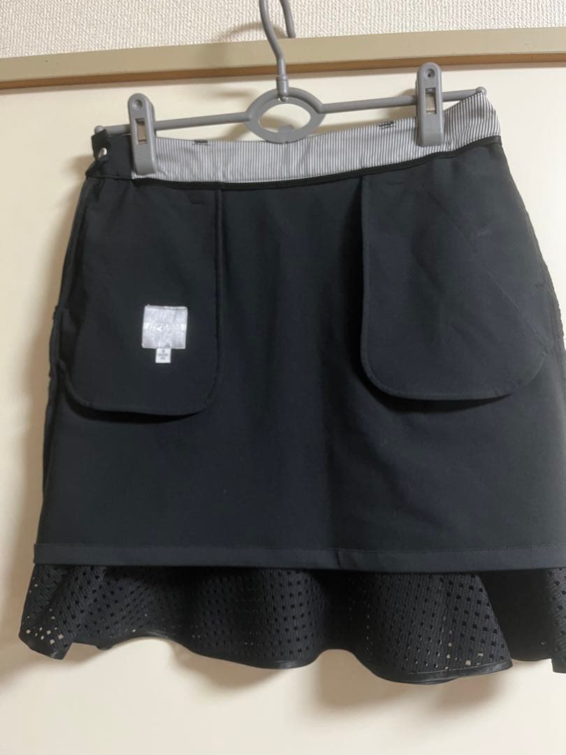 黒 フレアスカート レディース ゴルフウェア