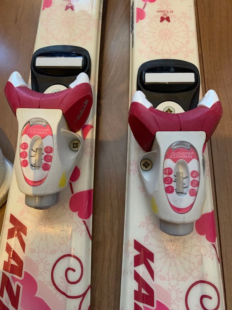 KAZAMA スキー板90&ストック、Hartブーツ19、ビンディングセット