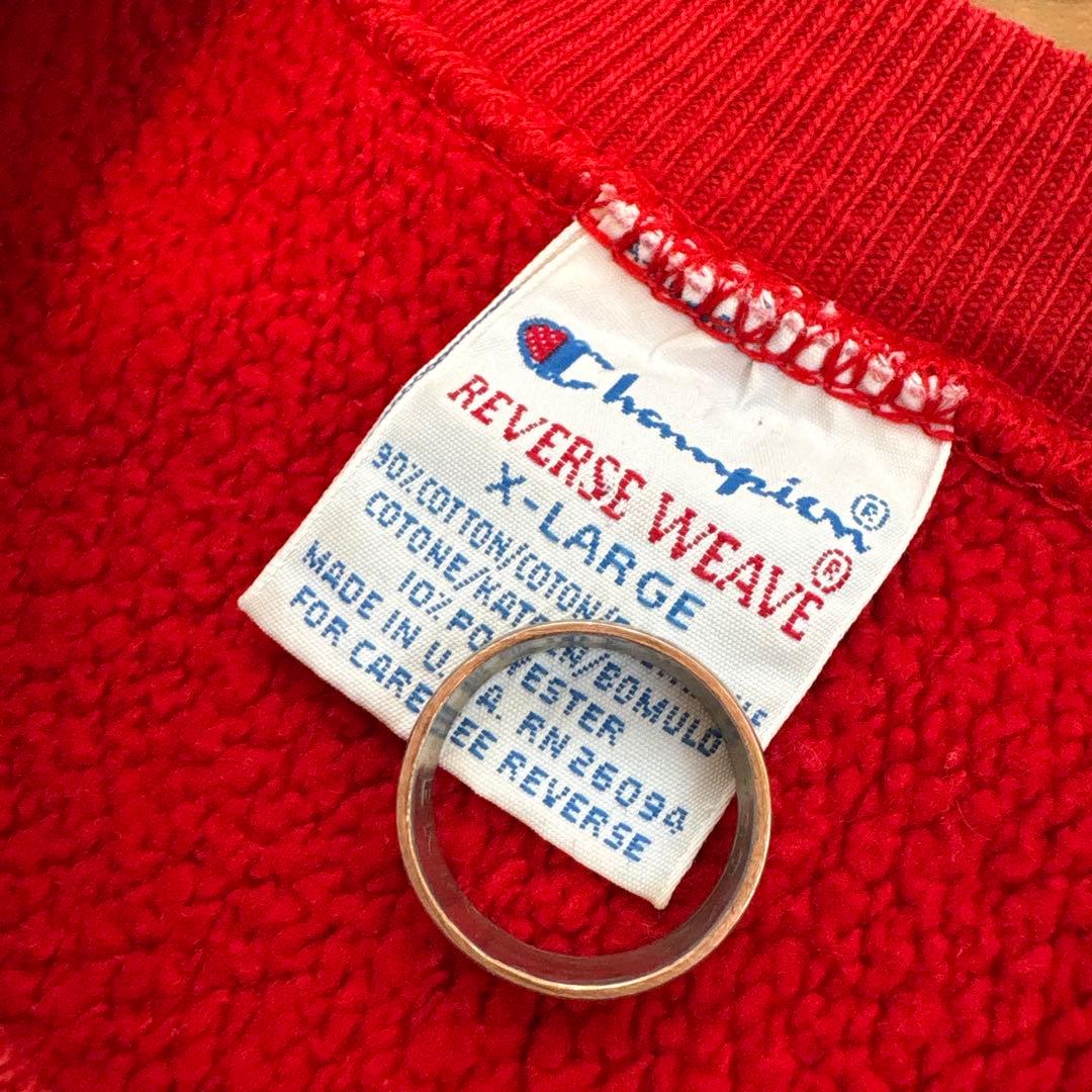 日*和様 【美品】90s チャンピオン　リバースウィーブ　XL 赤 レッド