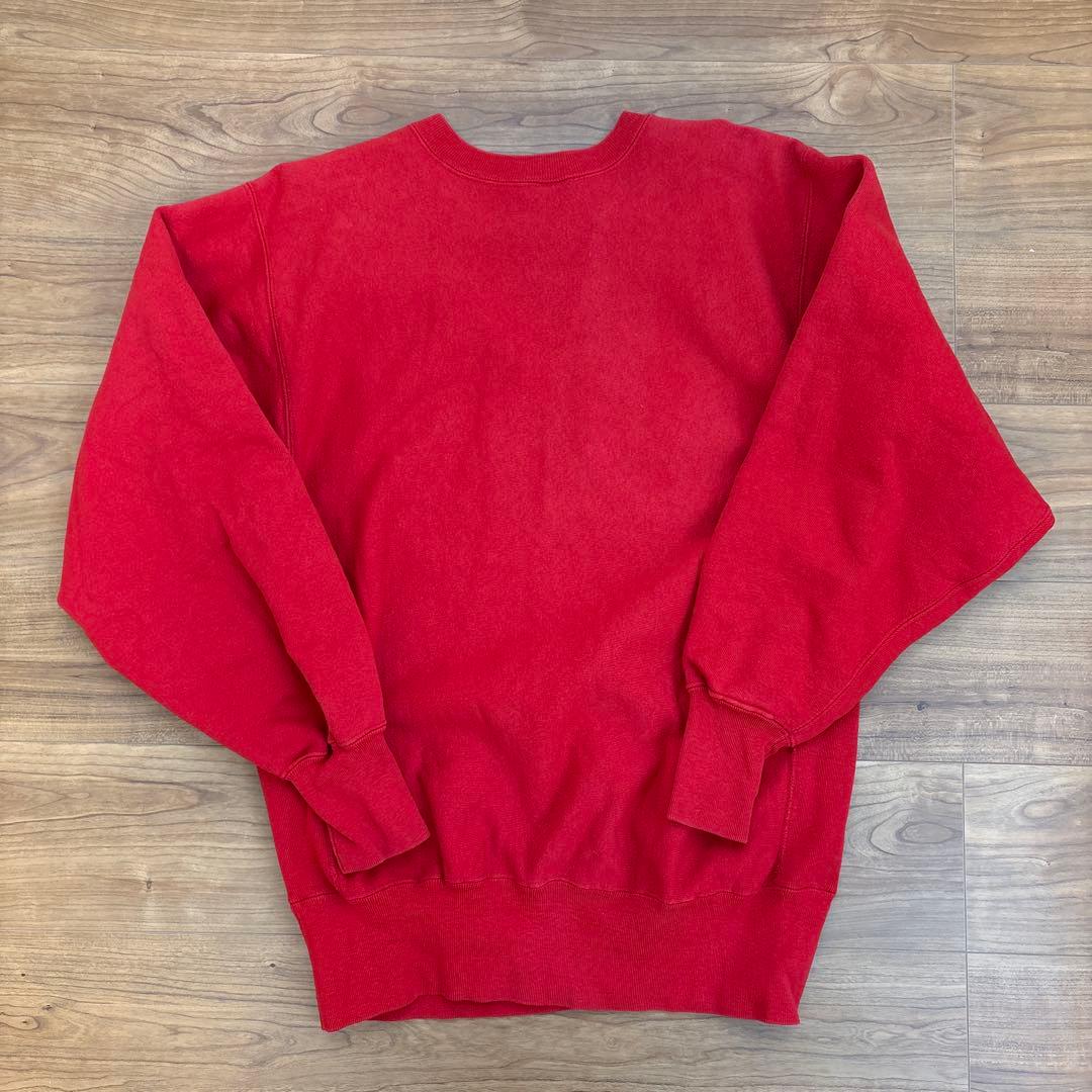日*和様 【美品】90s チャンピオン　リバースウィーブ　XL 赤 レッド