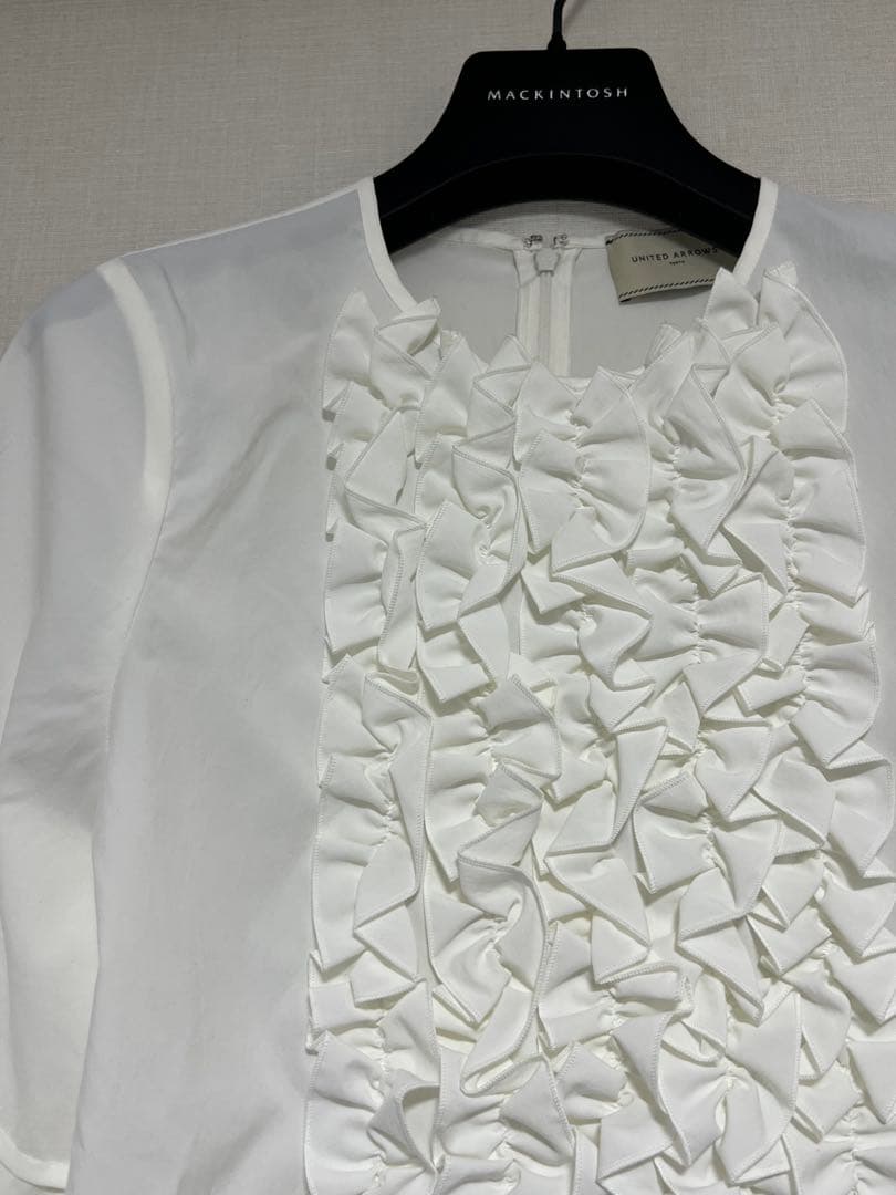 UNITED ARROWS フリル長袖シャツ リッチフリルブラウス