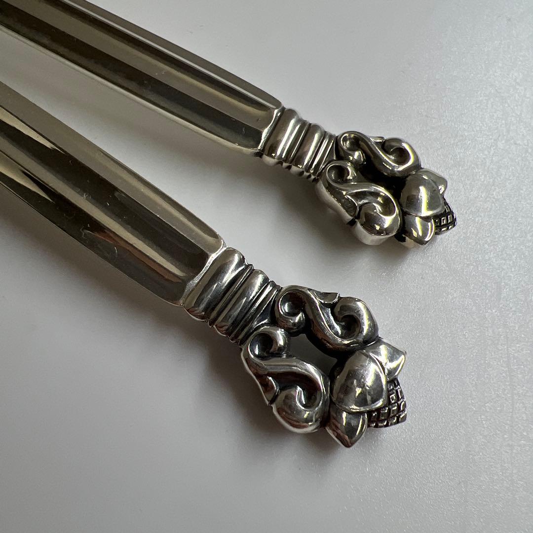 ジョージジェンセン　エコーン925Sterling ロングスプーン2本　116g