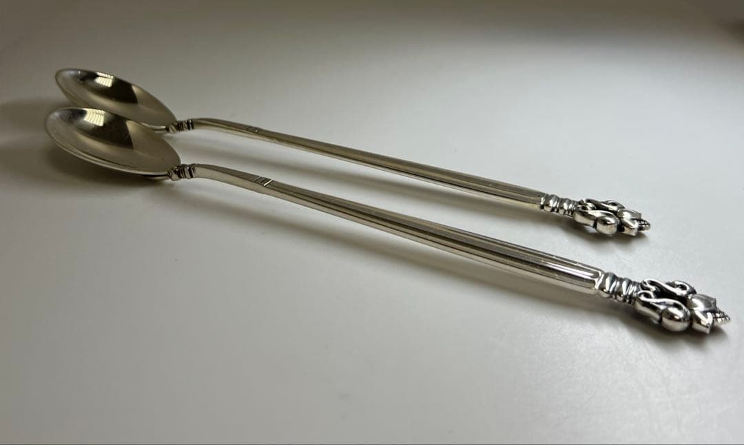 ジョージジェンセン　エコーン925Sterling ロングスプーン2本　116g