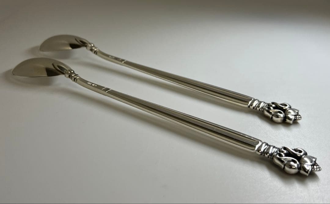 ジョージジェンセン　エコーン925Sterling ロングスプーン2本　116g