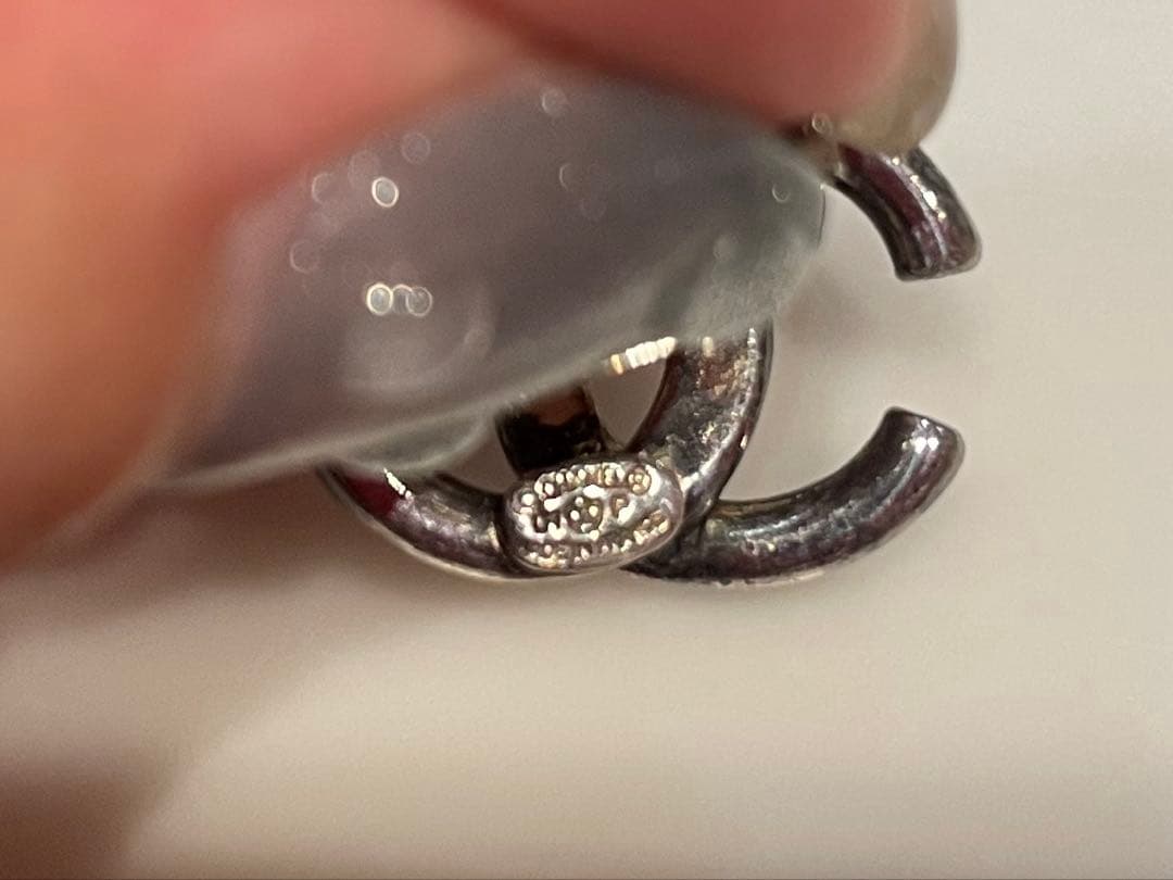 CHANEL シルバー ダブルCロゴ ピアス