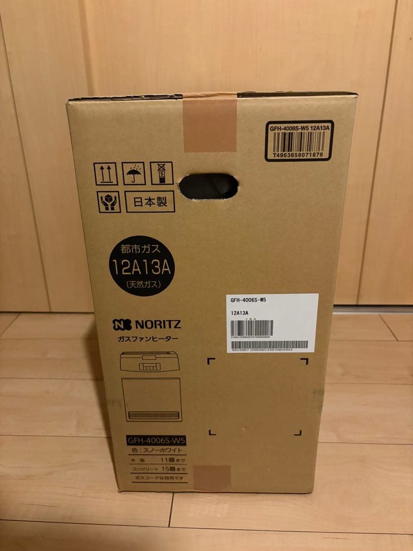 NORITZ ガスファンヒーター GFH-4006S-W5 都市ガス用