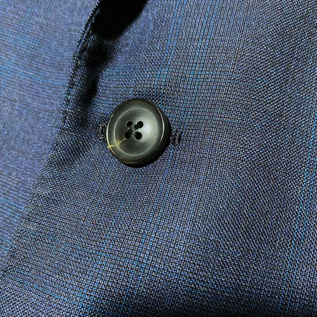 【XL】麻布テーラー ロロピアーナ★ビジネスジャケット★濃紺 スーパー130's