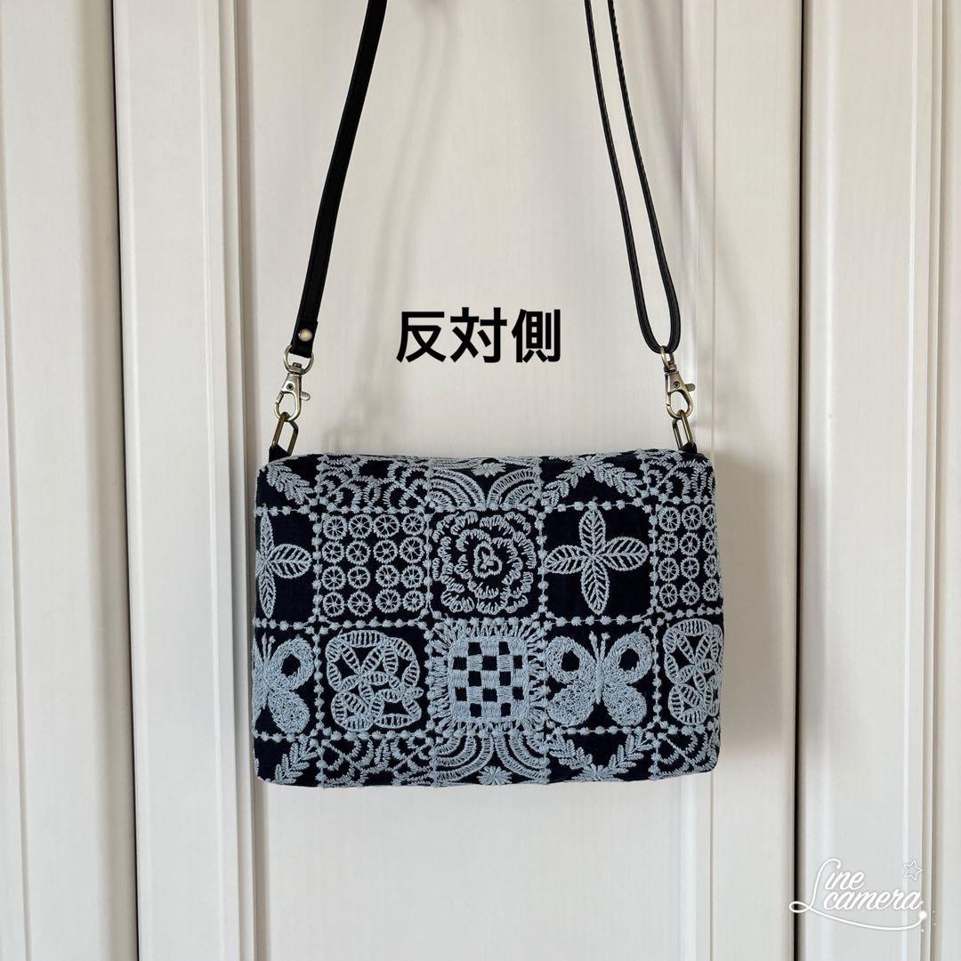 ハンドメイド スクエアショルダーバッグ ミナペルホネン forest tile