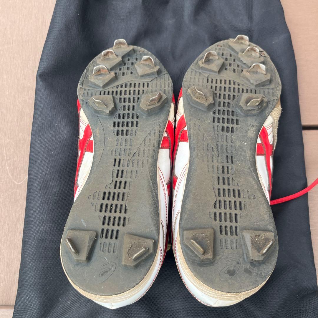 ASICS GOLDSTAGE スパイク ホワイト/レッド