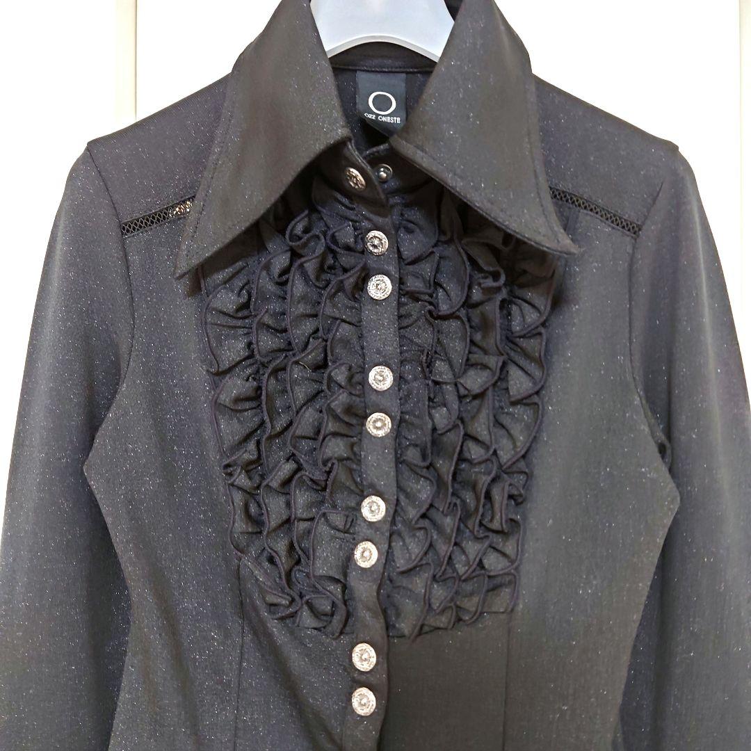 Ozzon OzzOneste フリルデザイン ブラウス