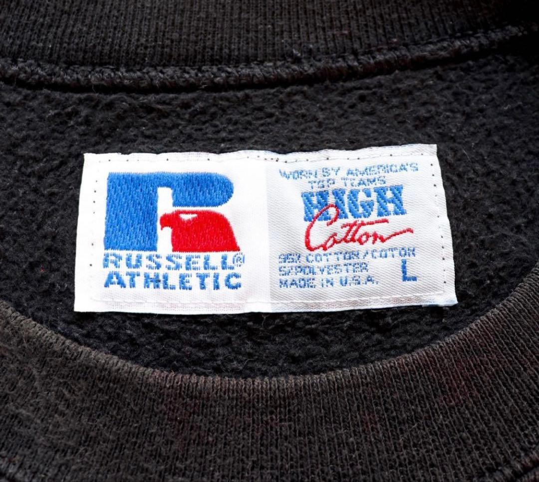 USA製90s Russell highcotton ハイコットン ブラック L
