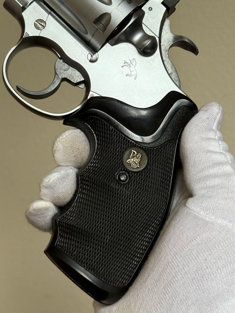 実物グリップ付 KSC コルト Mk-V キングコブラ シルバー モデルガン