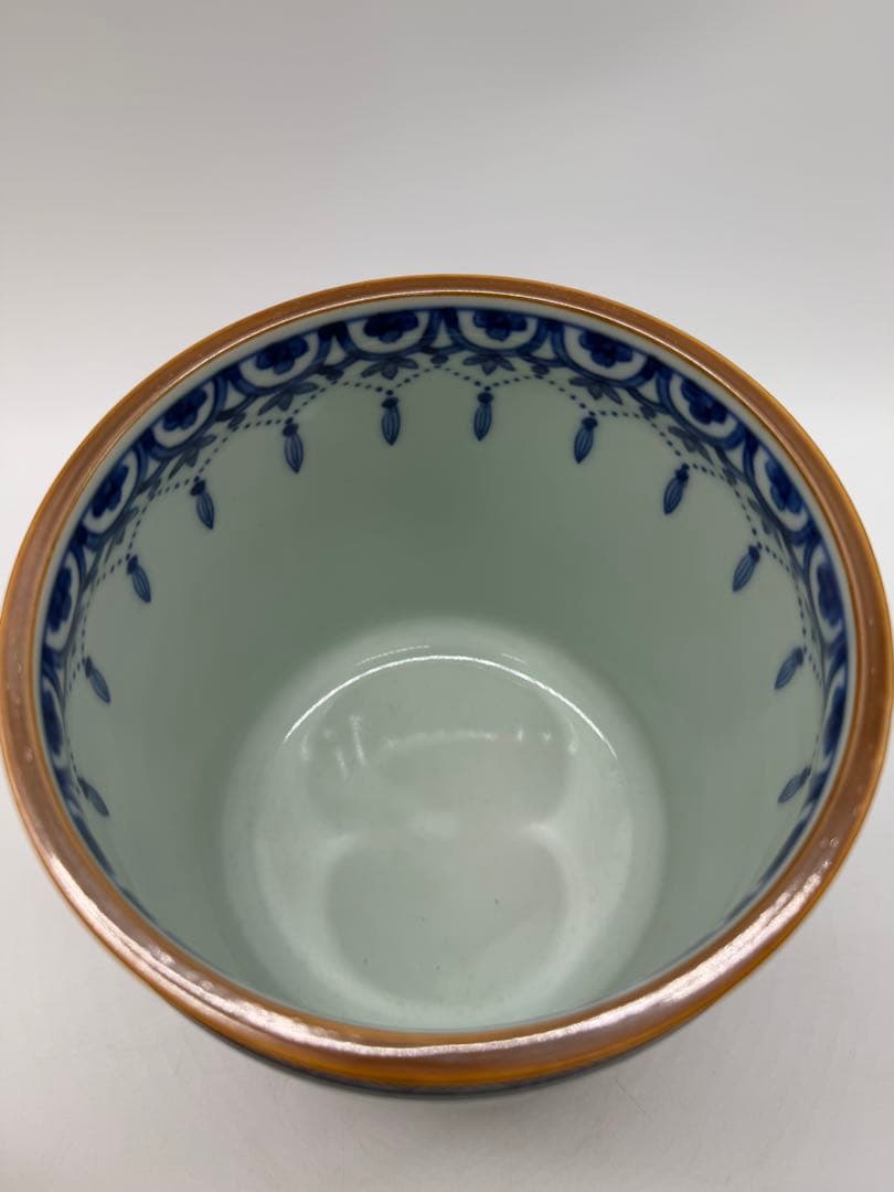 手塚充　水指　染付祥瑞写　久田宗匠書付　共箱　茶道具