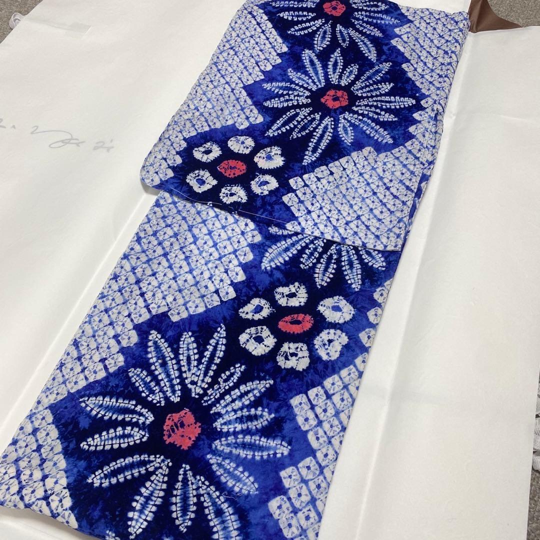 鳴海有松絞り トールサイズ身丈172cm 浴衣 未使用 綿100%