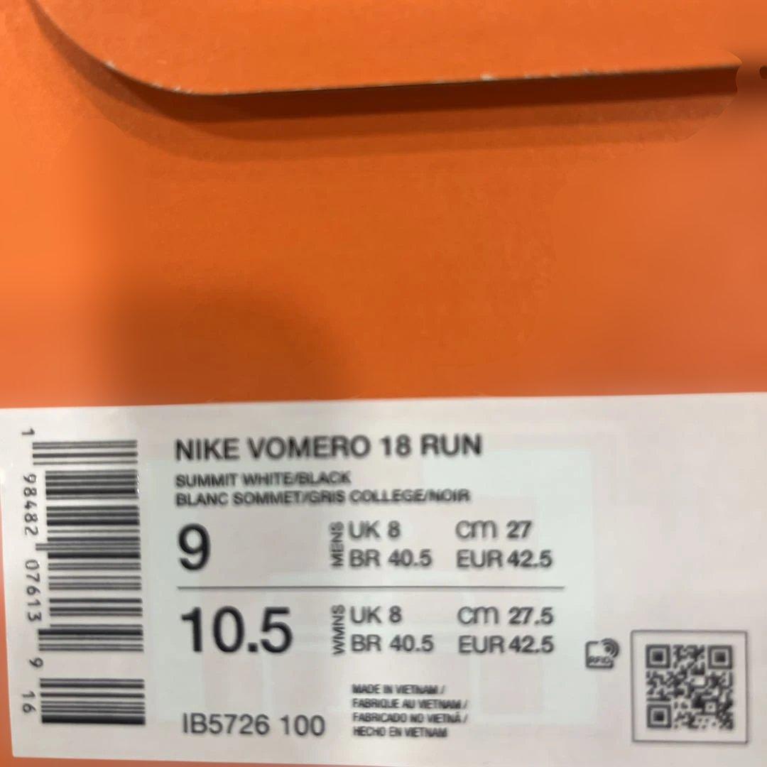 スパイク・シューズ Nike VOMERO 18 RUN 27cm