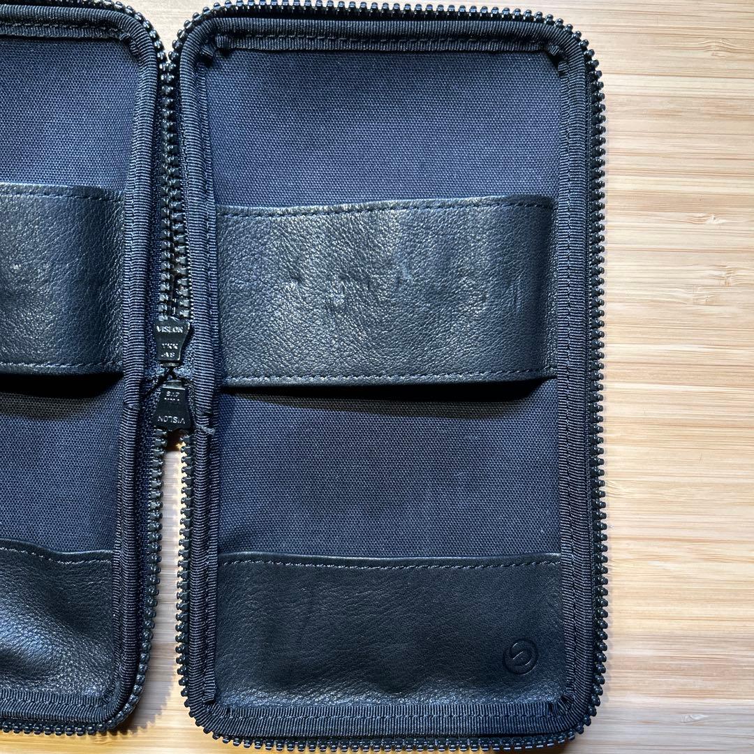 つくしペンケース 革 黒