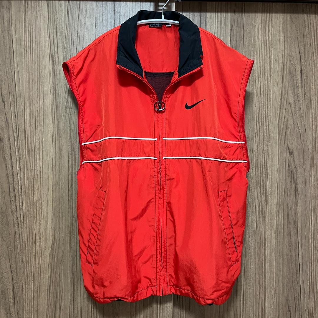 希少 90s ナイキ アガシモデル 2WAY ジャケット ベスト 赤 L相当美品