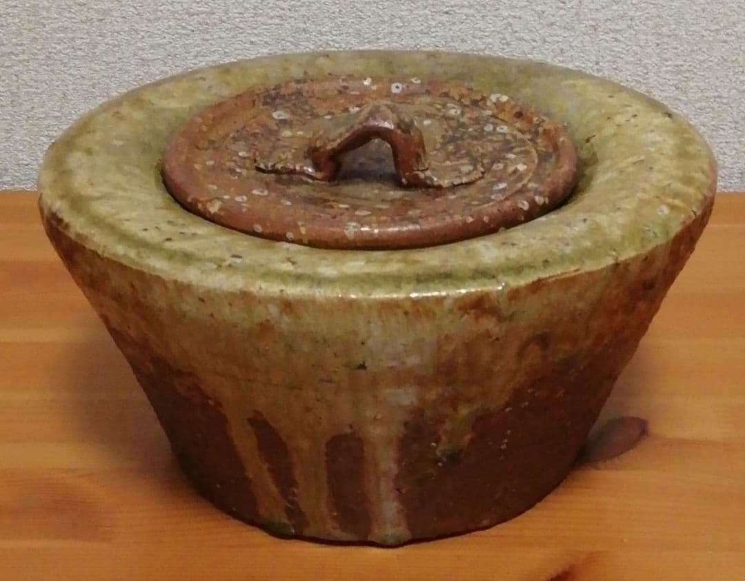 淡々斎書付　祥豊作　信楽焼　水指　共箱　茶道具