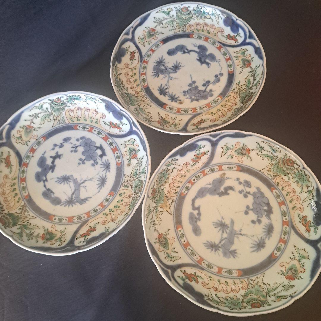 「high level 渦福(うずふく)の満足感！ 」古伊万里皿 3客セット 骨