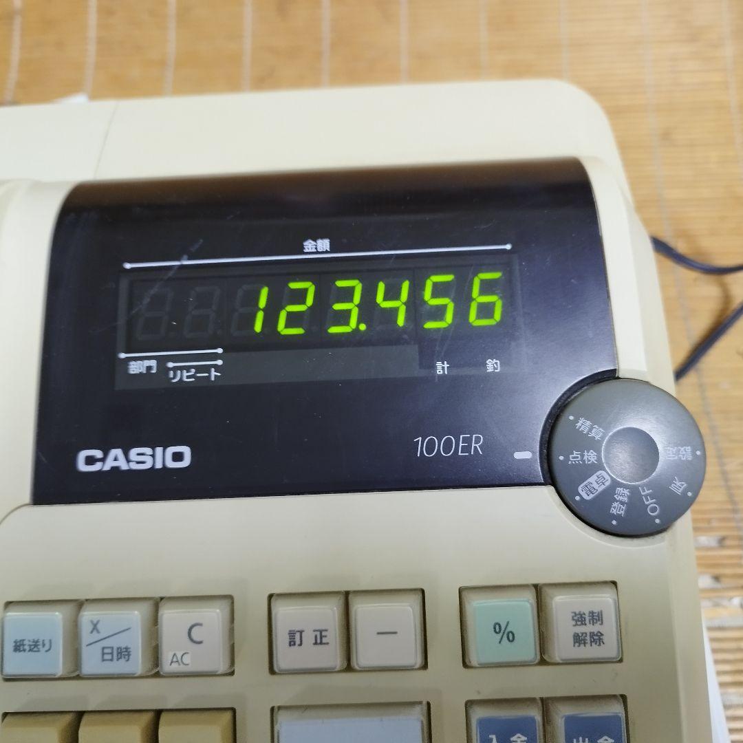 カシオレジスター　100ER　簡単便利特殊　送料込　100123