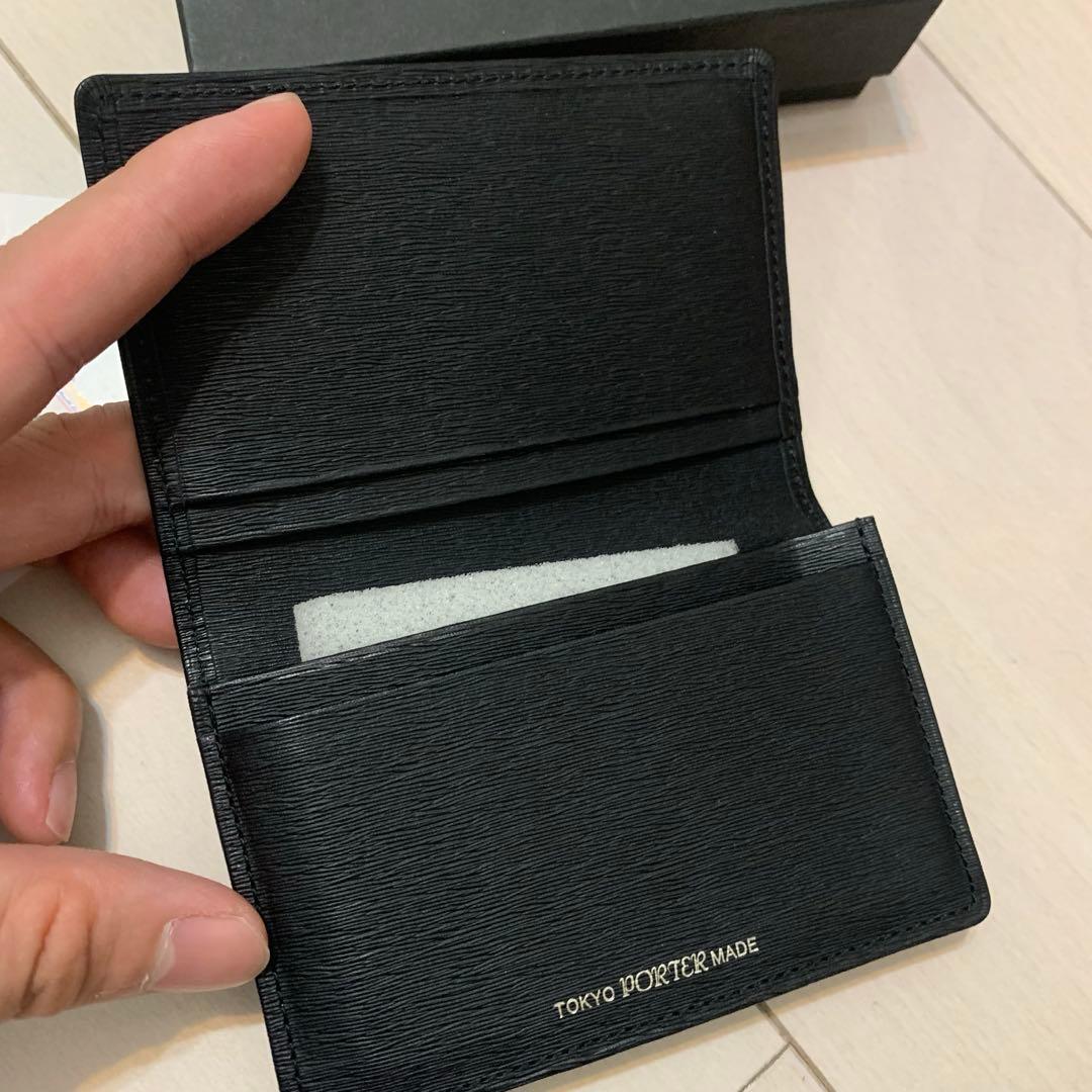 極美品　porter ポーター　名刺入れ　パスケース　黒　革