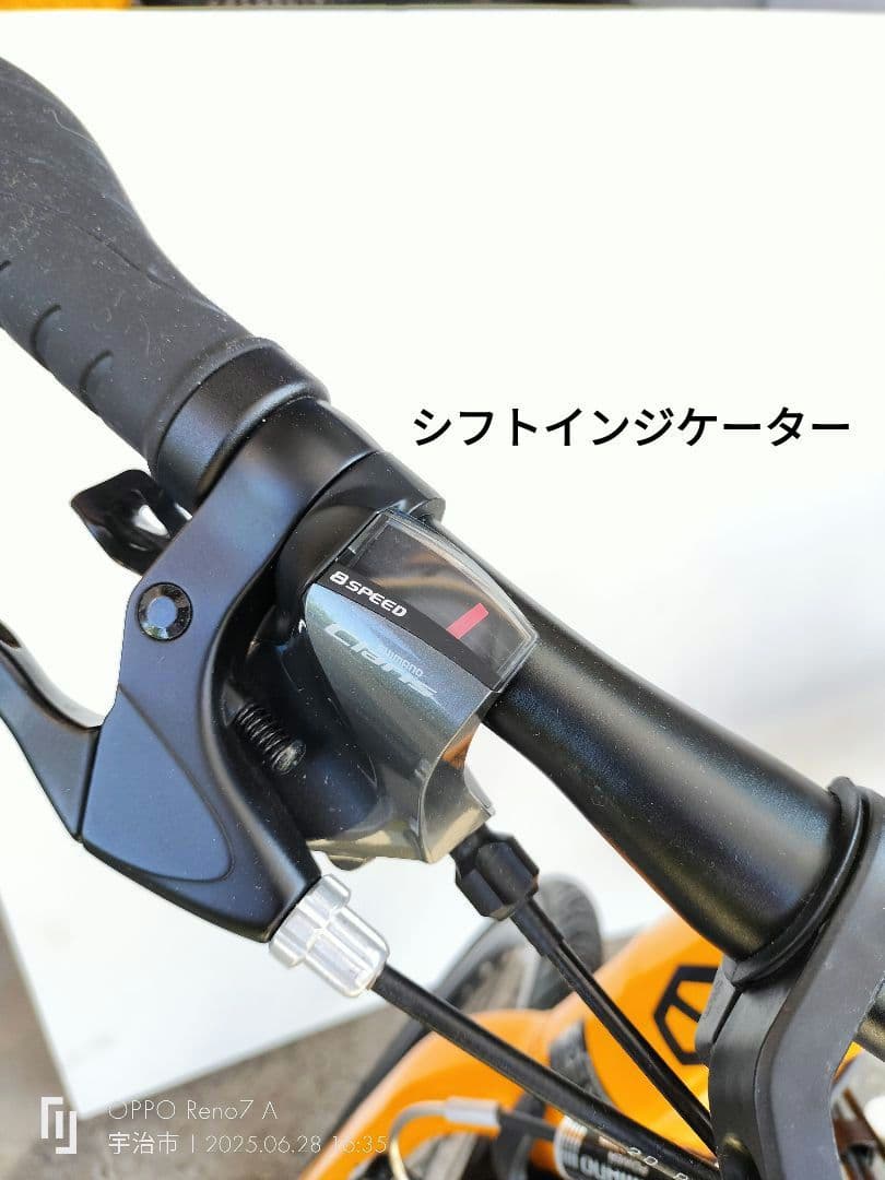 オレンジ 電動アシスト自転車 スポーツタイプ