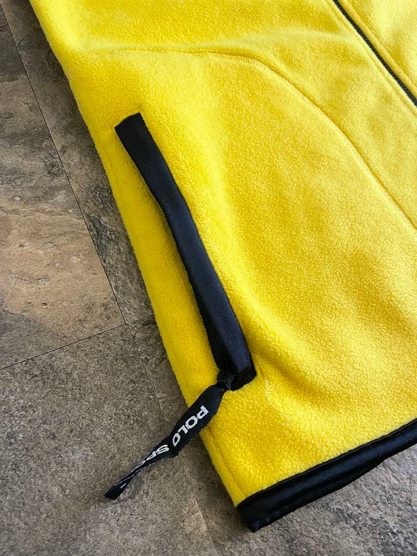 90s POLO SPORT ポロスポーツ フリースベスト イエロー XL