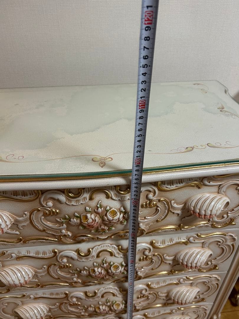 ロココ調　タンス　ピンク