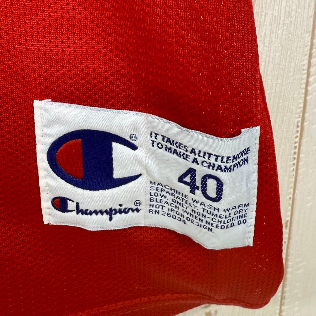90s Champion NBA ブルズ ロドマン 91 バスケシャツ 40 赤