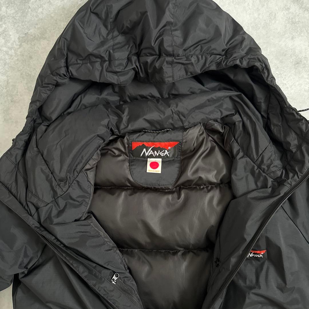 NANGAクラシックロゴ オーロラテックスダウンジャケット メンズ M ブラック