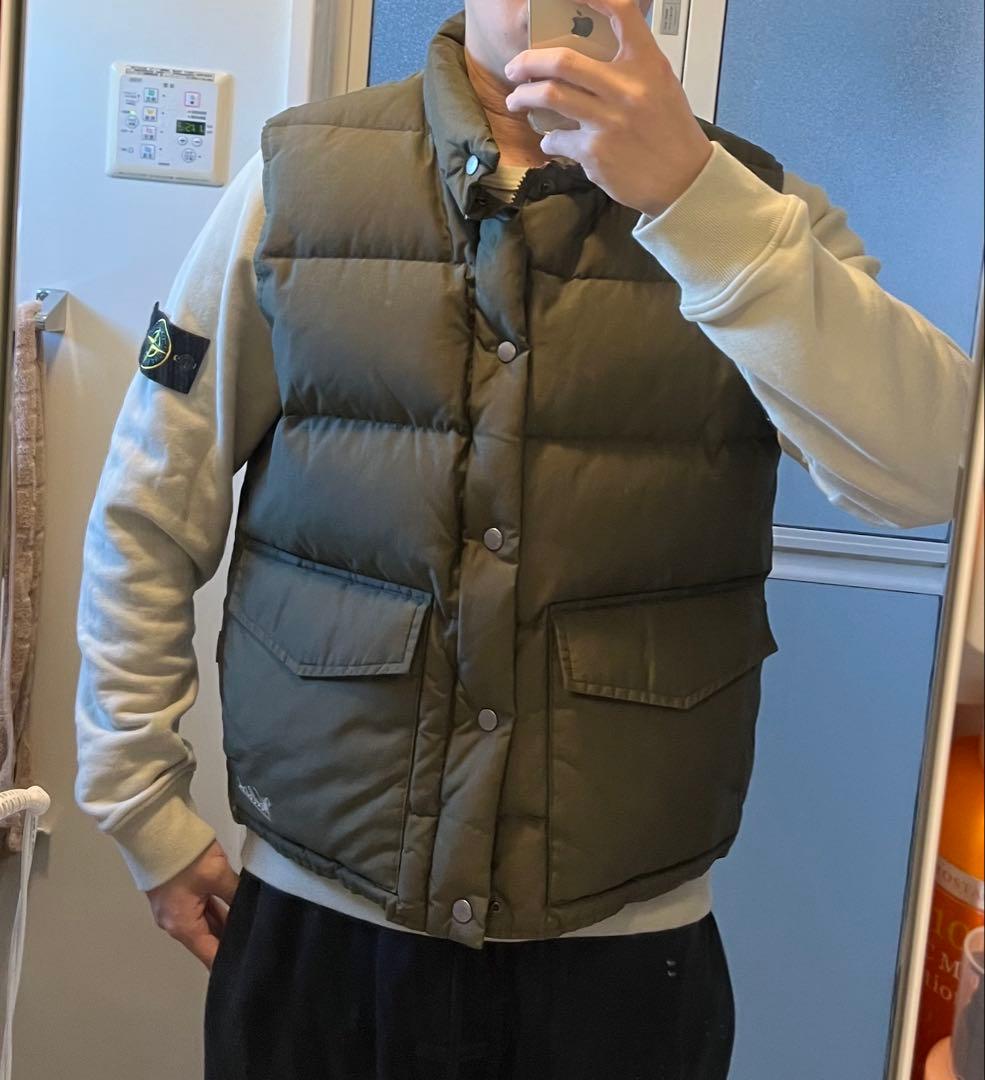 90s Woolrich オリーブ カーキ ダウンベスト　Lサイズ