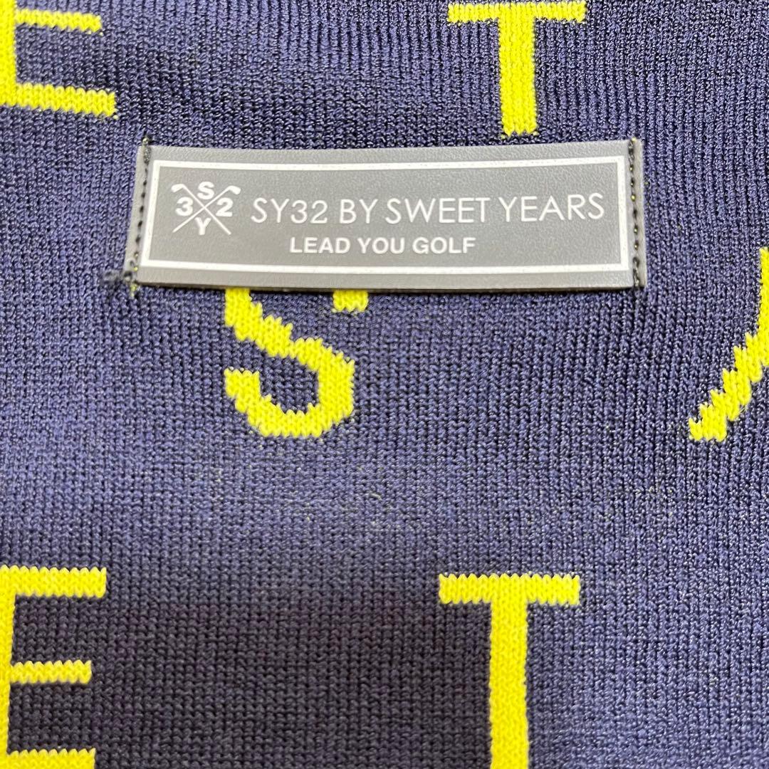 SY32 SWEET YEARS ゴルフレディース ニットシャツ M ネイビー