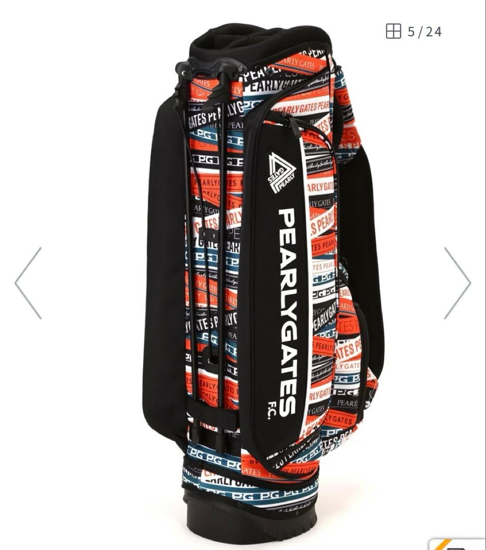 パーリーゲイツ　ロゴリボン柄 スタンド式 キャディバッグ