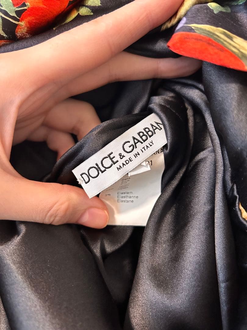 DOLCE & GABBANA フルーツ柄 ノースリーブワンピース